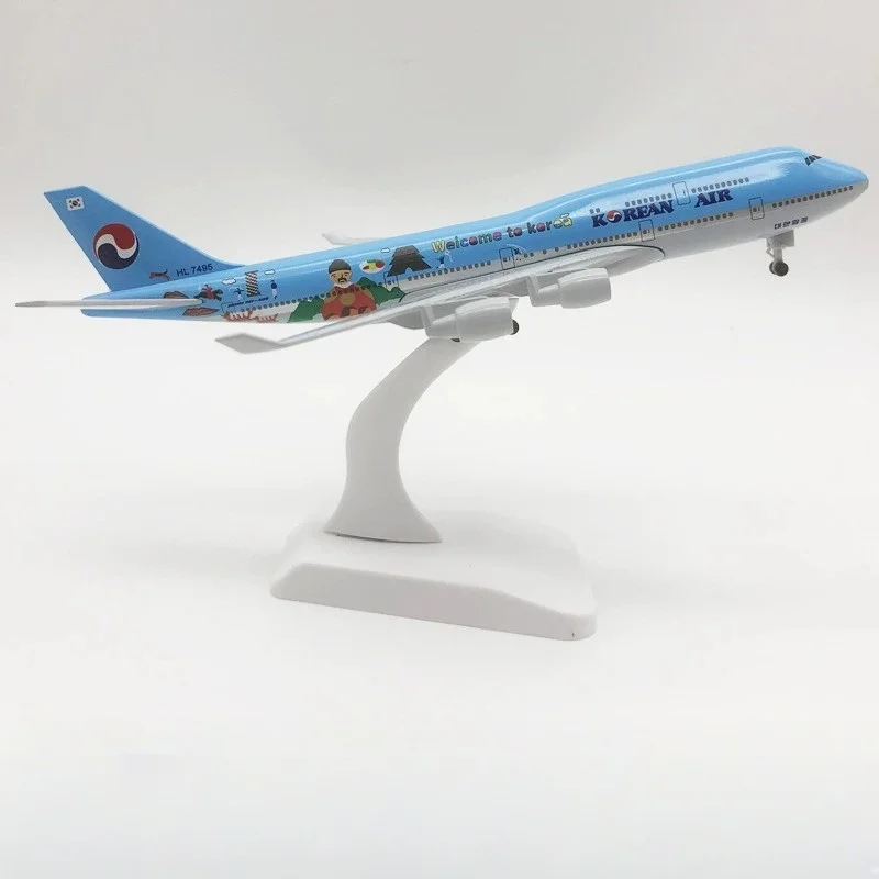 

20cm Korea B747 Aircraft Model Air 747 Planel Models Metal Simulation Alloy Material with Landing Gear Children's Toys