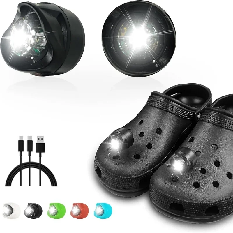 

Portable LED Light Glow Shoes Lights IPX5 Waterproof Headlights for Crocs Outdoor Camping Hiking Accessories LED Light