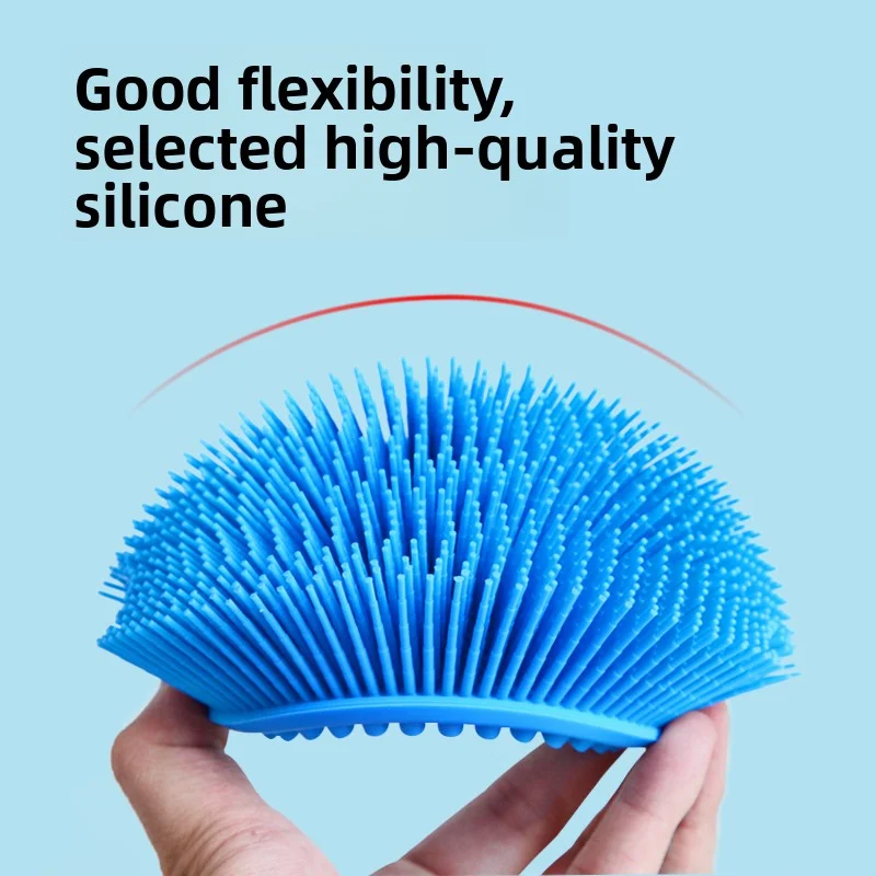 Silicone Body Scrubber Bath Shower Sponge Dry Bath Brush for Body Massager Bast Exfoliating Silicone Bathing Scrubber Body Brush