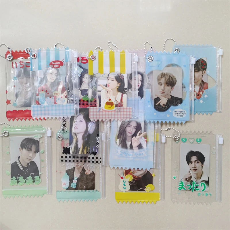 3 Inch Cute Transparent Card Holder Idol Photo Card Protector Postcard Card Holder Collector Card Lomo Card Storage Sleeve