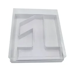8.18inch Sweet Candy Jelly Packaging  Chololate Fillable Box Papier Mache Shaped Cardboard Number Letter