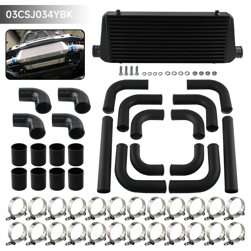 DIY 550x230x65mm Bar & Plate Front Mount Turbo Intercooler +12PCS  2.25