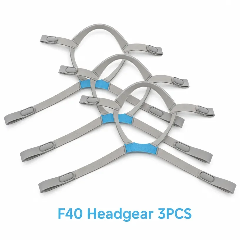 3Pcs F40 Replacement Headgear Strap for AirFit F40 Full Face CPAP Mask - Adjustable Elastic Design for Secure and Comfortable