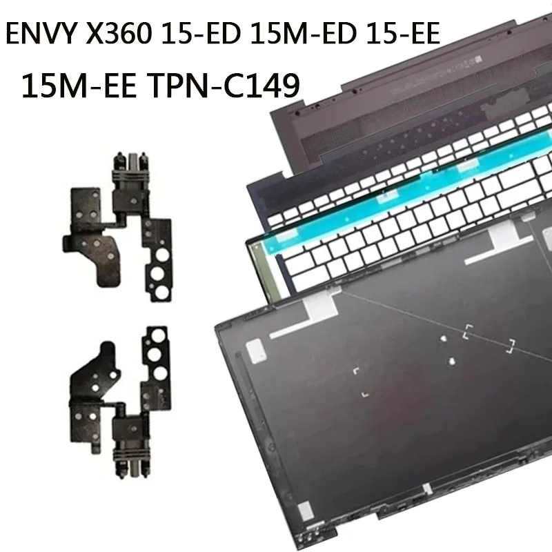 New For ENVY X360 15-ED 15M-ED 15-EE 15M-EE TPN-C149 LCD Screen Back Cover Front Bezel Palmrest Top Bottom Case Hinges