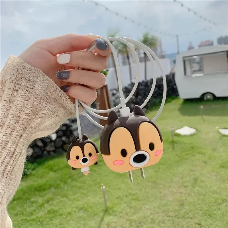 20W Mickey Minnie Stitch Anti-breaking Cartoon Apple kabel do transmisji danych futerał ochronny ładowarka do telefonu komórkowego uzwojenie kabla