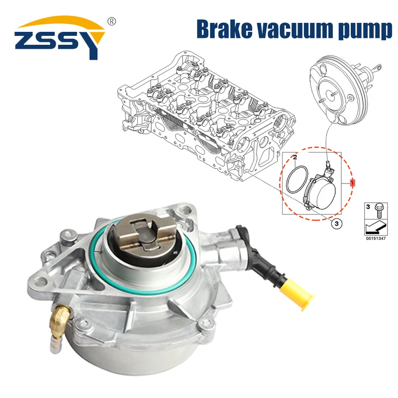 New Brake Vacuum Pump 11667556919 456578 For 2008-2011 Peugeot 307 308 Citroen C4 DS3 1.6T 2007-2015 BMW MINI Cooper R55 R56 R57
