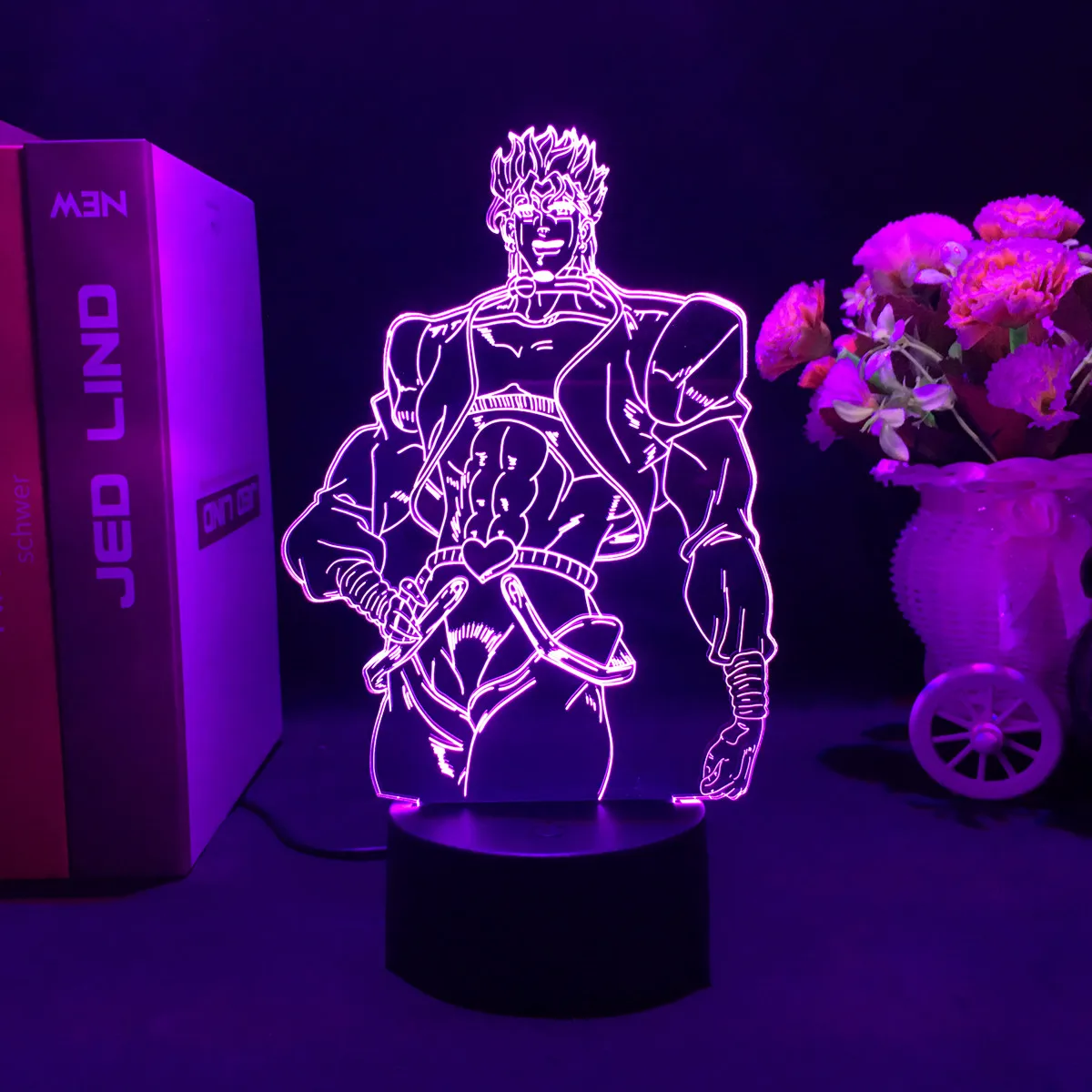 Anime JoJo Bizarre Adventure 3d Night Light Hol Horse for Bedroom Decor Light Birthday Gift for Him Manga Jojo Led Lamp