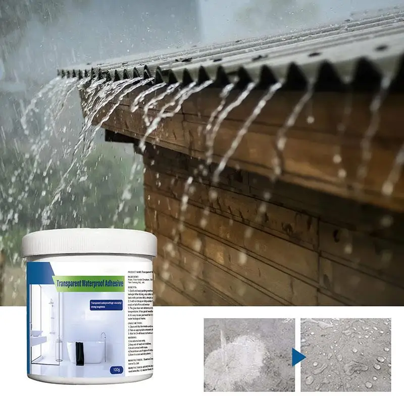 30/100/300g Waterproof Coating Invisible Paste Sealant Polyurethane Glue With Brush Adhesive Repair Glue For Home Roof Bathroom