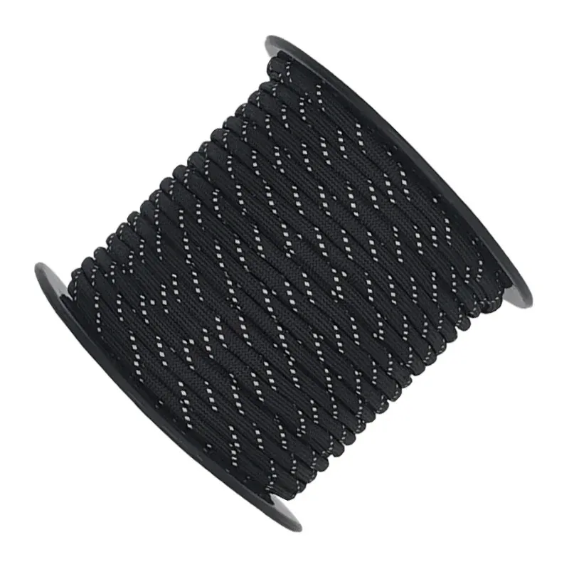 50/100m Multifunktionales 7-Kern Reflektierendes 550 Paracord-Seil 4 mm Camping Überlebens-EDC Outdoor Fallschirmschnur Lanyard Rettungsseil
