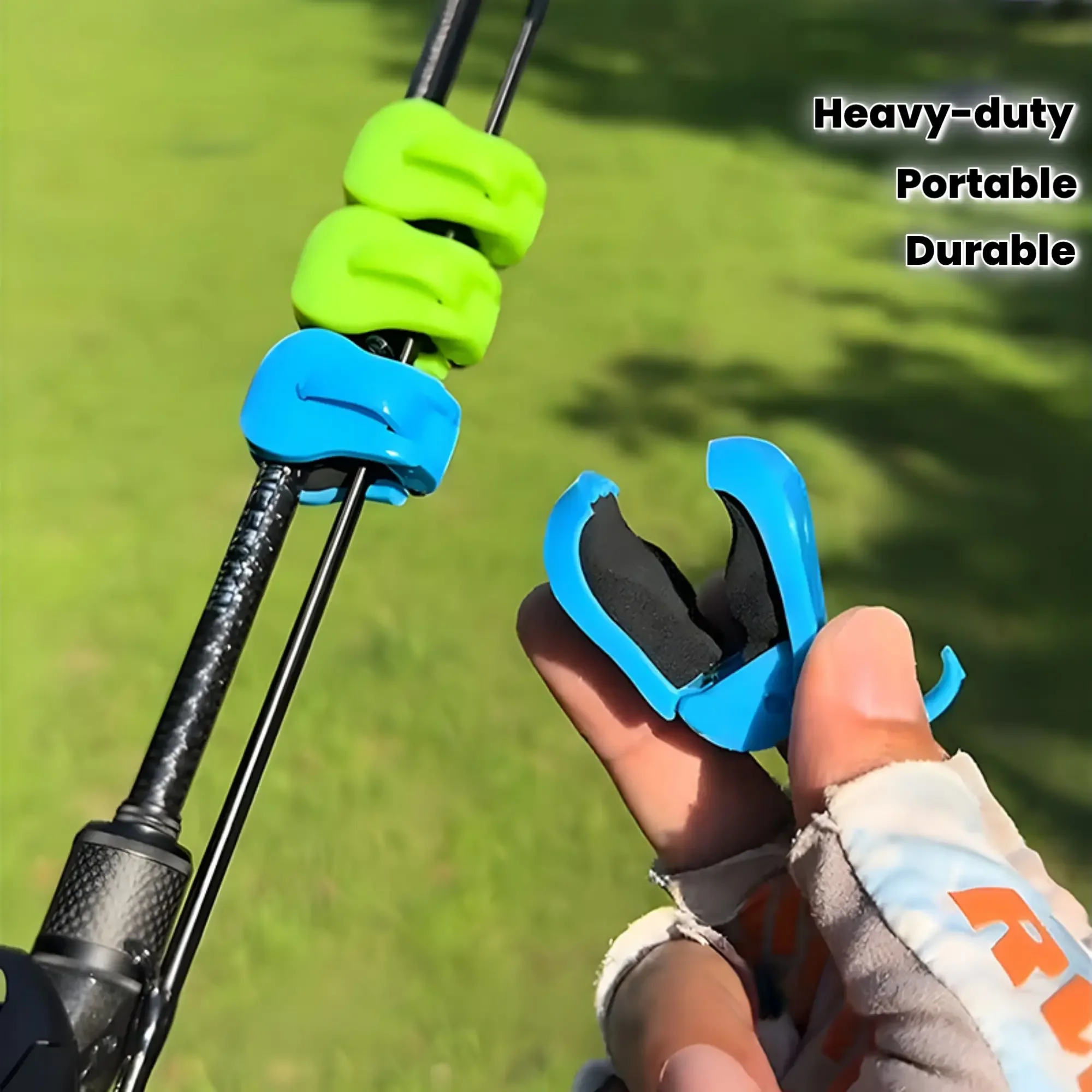 4 Pcs  Fishing Rod Holders Sturdy Handle Compact Design Portable PVC Storage for Beach and Lake Fishing Multiple Colors