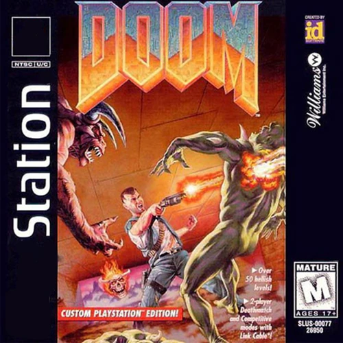 수동 디스크 복사 게임 잠금 해제 콘솔 스테이션 1 레트로 광학 드라이버 비디오 게임 부품, PS1 Doom 