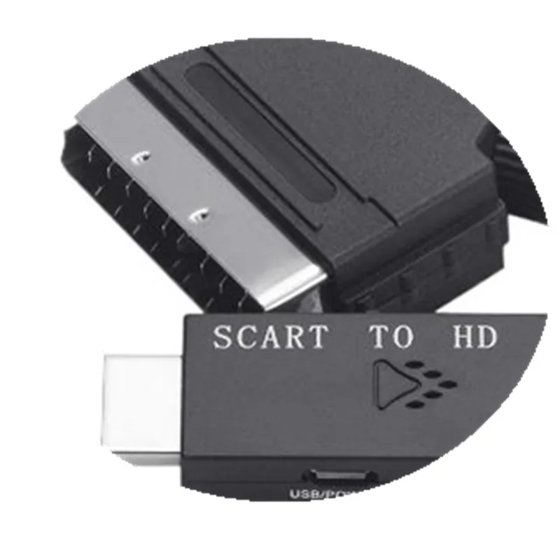 

[3SC] 1 комплект: совместимый кабель-конвертер с входом для подключения к VHS/VCR/DVD и выходом SCART, функция Plug and Play, для аудио- и видеосигнала HD, совместимый с SCART.