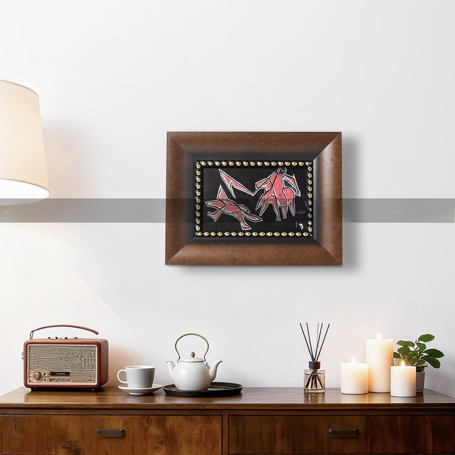 Modern Retro Luxury Abstract Decorative Artwork Wall Painting Soft Decoration Middle-Aged Style Model Room Display Sales Office