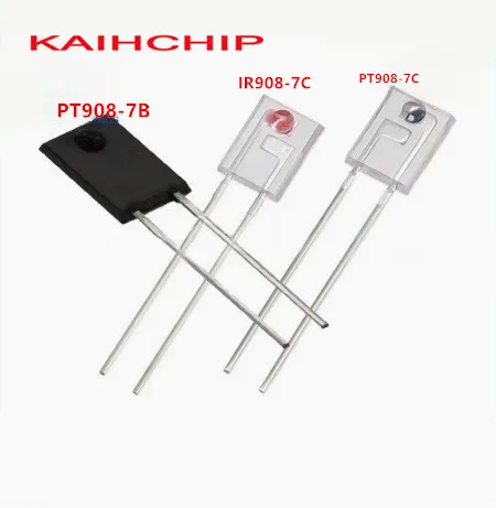 50 шт. ИК-светодиод с боковым эффектом IR908-7C PT908-7B PT908-7C Инфракрасный светодиодный фототранзистор DIP-2 IR908 PT908 PT908 вид сбоку DIP2