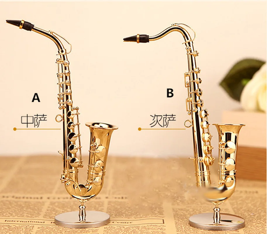 BJD doll accessories for 1/4 1/6 size bjd copper tenor saxophone christmas gift  doll accessories