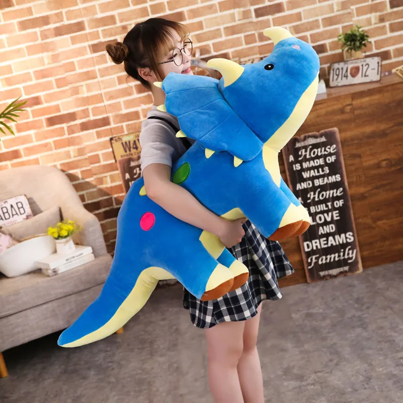 40cm Creative Big Plush Soft Triceratops Stegosaurus Plush Toy Dinosaur Doll Stuffed Toy Kids Dinosaurs Toy Birthday Gifts