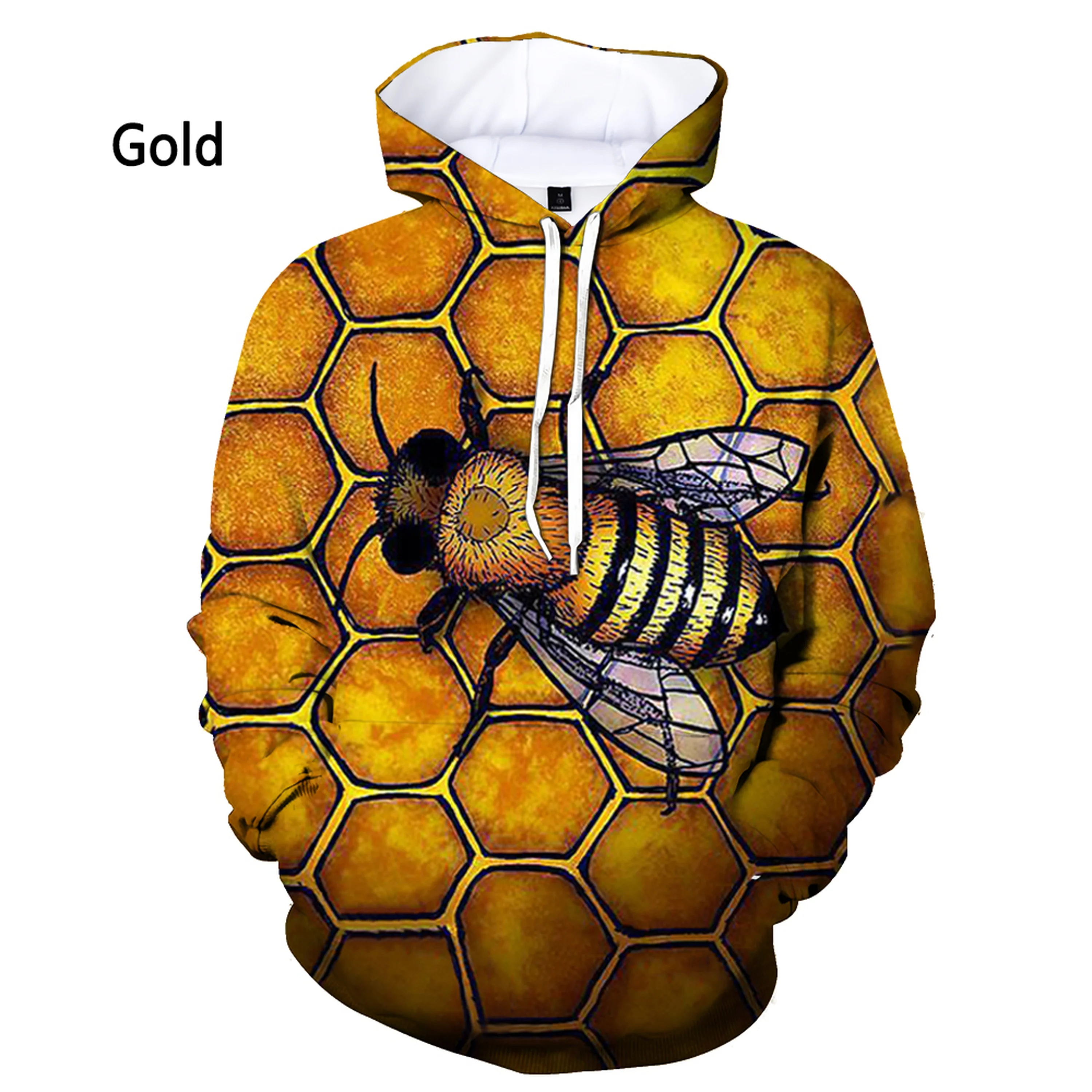 2022 New Fashion Novelty Bee Hoodies Men/Women 3D Print Sweatshirt Funny Harajuku Oversized Hoodie