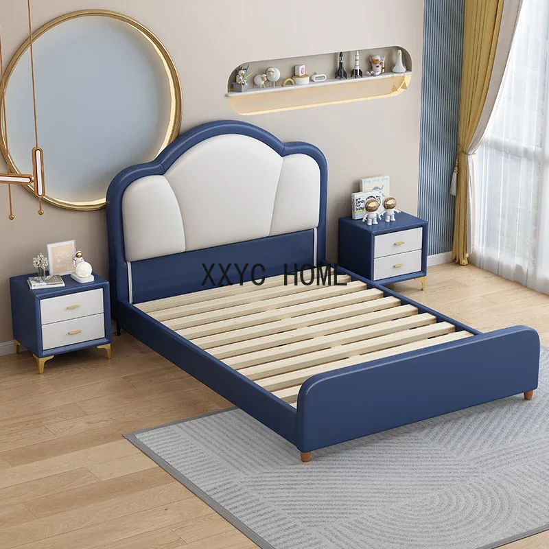 Design Double Children Beds House Modern Loft Luxury Princess Children Beds Toddler King Size Mueble Infantil Furniture SR50CB