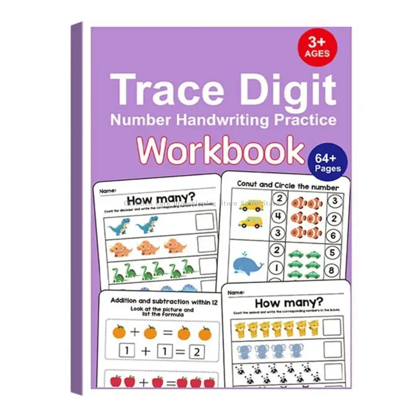 Draagbaar wiskundeoefenboek voor kinderen met ouder-kindactiviteiten Veilige niet-giftige materialen Progressieve voor