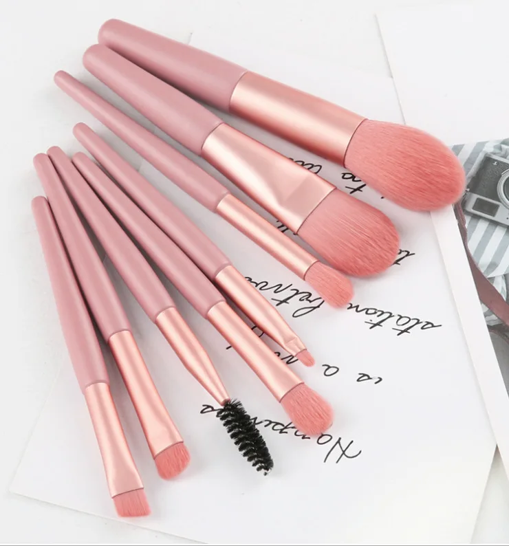 8 Pcs Mini Travel Portable Soft Makeup Brushes Set Eye Shadow Foundation Powder Eyelash Lip Concealer Blush Make Up Brush Set