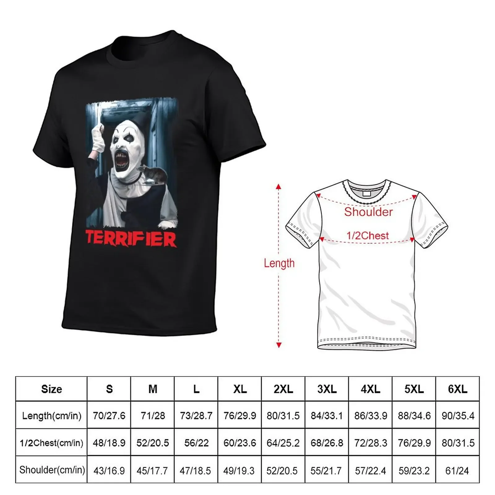 CUAN HOROR TERRIFIER T-Shirt oversized summer clothes rapper graphic tees designer shirts shirts men graphic