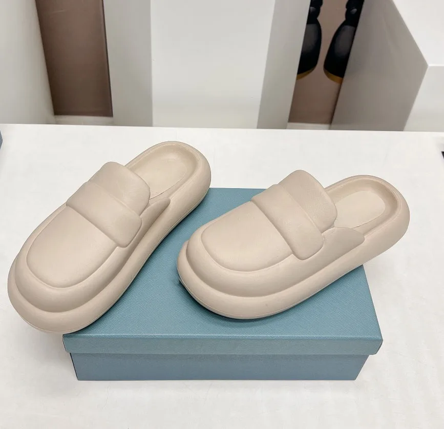 New round toe half slippers for women's summer outerwear casual flat bottomed office anti slip soft sole fashionable sandals