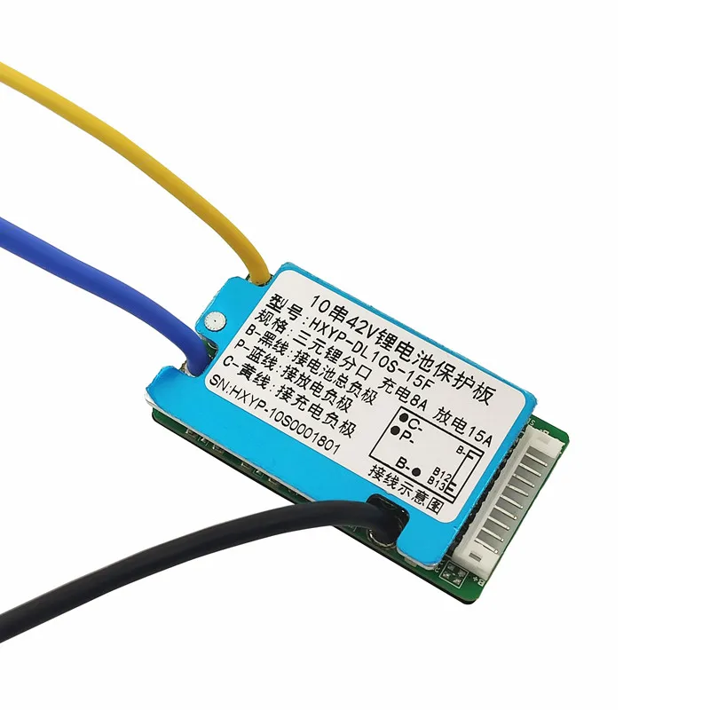 48V BMS 10S 13S 15A 18650 BMS dla trójskładnikowej baterii litowej rower elektryczny BMS 48V z ochroną przed temperamentem Common/Split