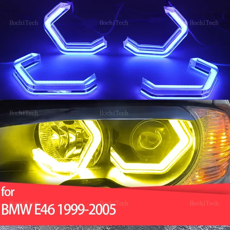 RGB M4 style App control LED Angel Eyes Ring Lamp DRL for BMW 3 series E46 sedan 1999-2005 316i 318i 330i 325i 318d 320d 335i