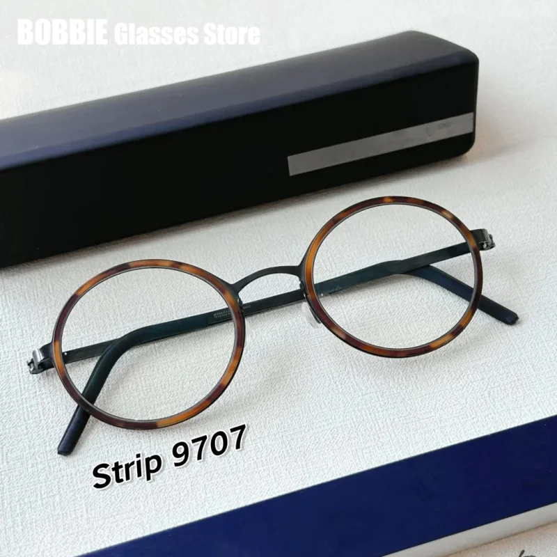 Denmark Brand Eyeglassess Retro Round 9752 Men Eyewear Titanium Glasses Frame Women Light Optical Lens Myopia Presbyopia Reading