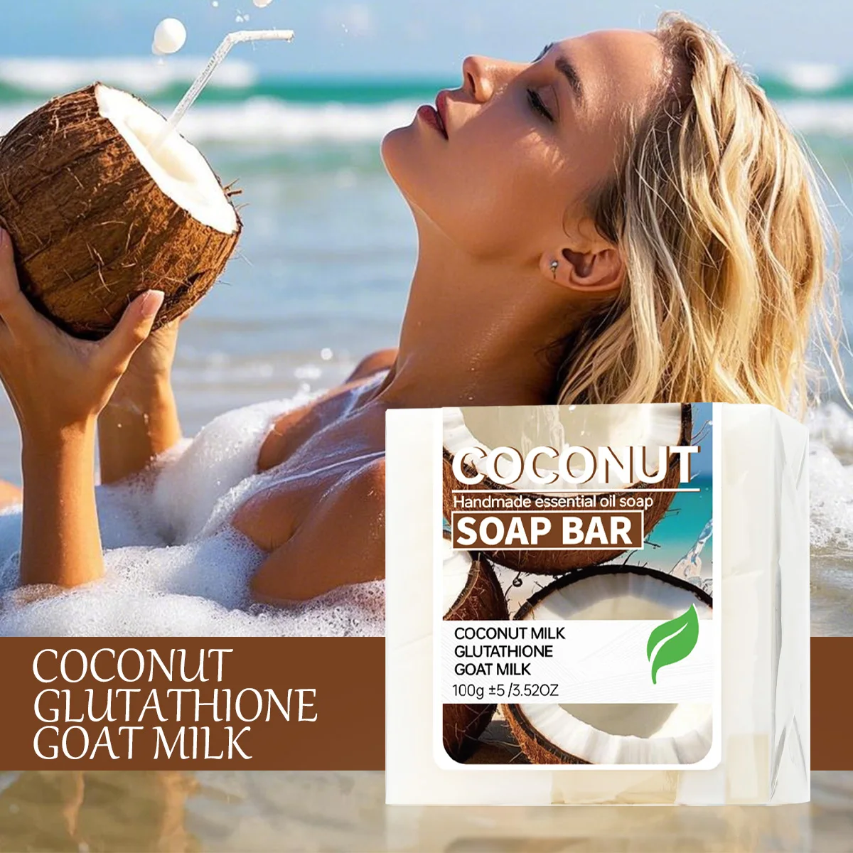 

Coconut milk moisturizing soap, glutathione brightening cleansing soap, goat milk nourishing cleansing soap, bath soap, portable