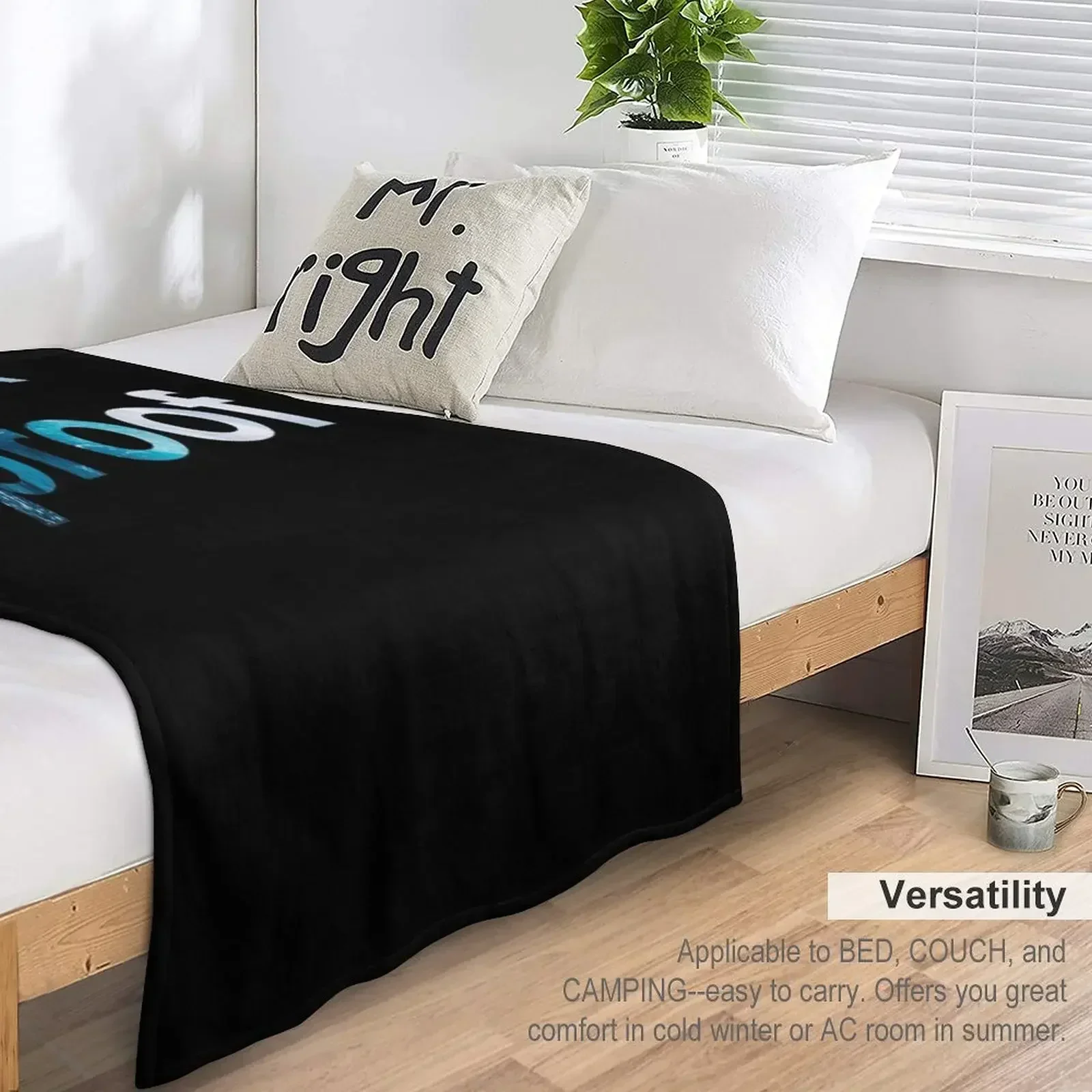 بطانية رمي مقاومة للماء للتخييم كبيرة جدًا منقوشة ناعمة لبطانيات السفر #5