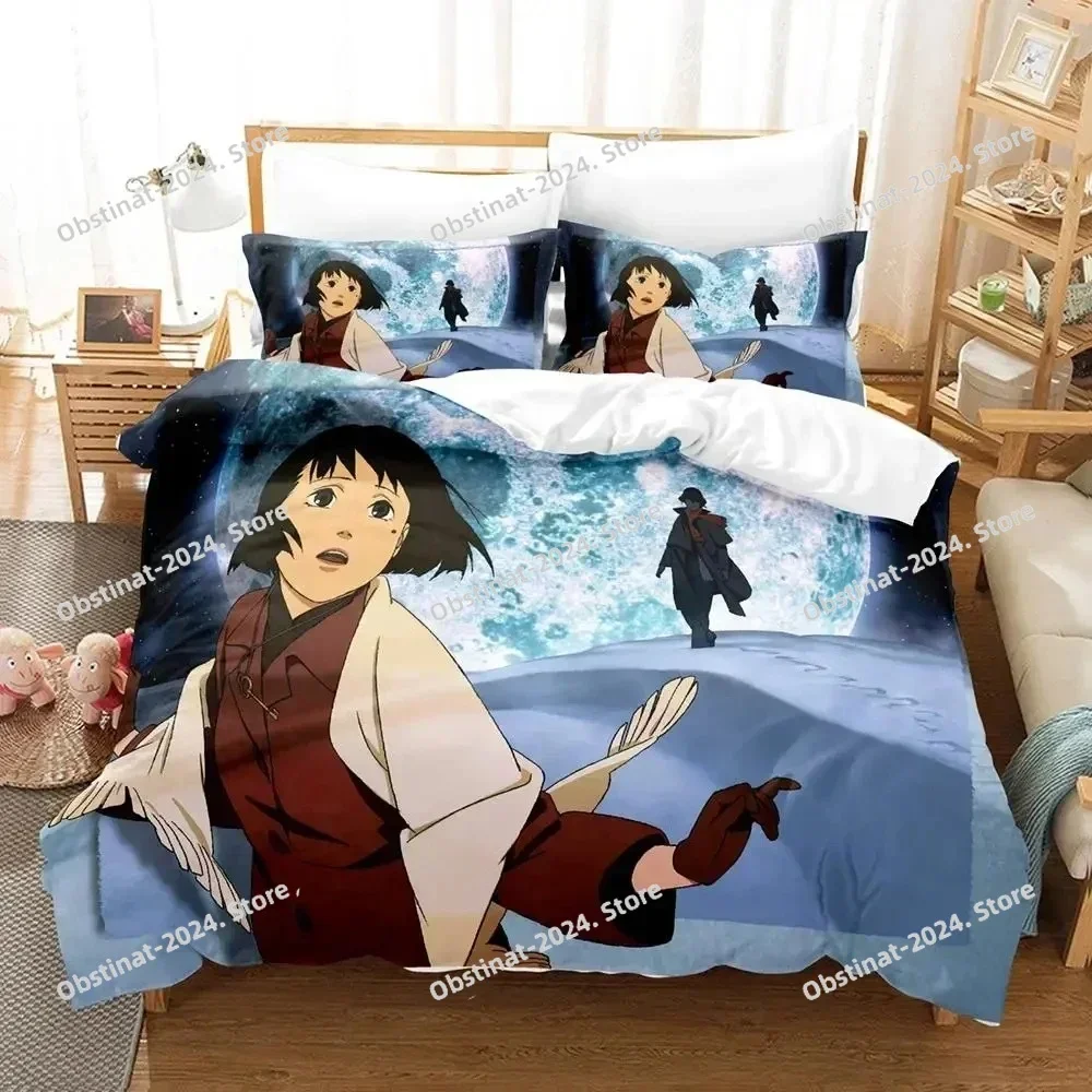 

Anime Art of Satoshi Kon Bedding Set Print single Comforter Quilt Bed Cover Duvet Cover Pillow Case 3 Pieces Set Kids Adult Size
