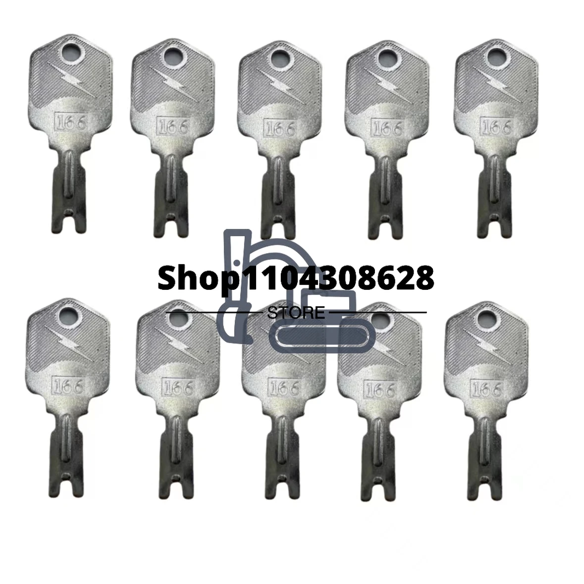 20PCS/10PCS/5PCS 166 Forklift Key for Pollak Clark Yale Hyster for Komatsu Mustang Gradall Gehl Daewoo Doosan A214062 5133504