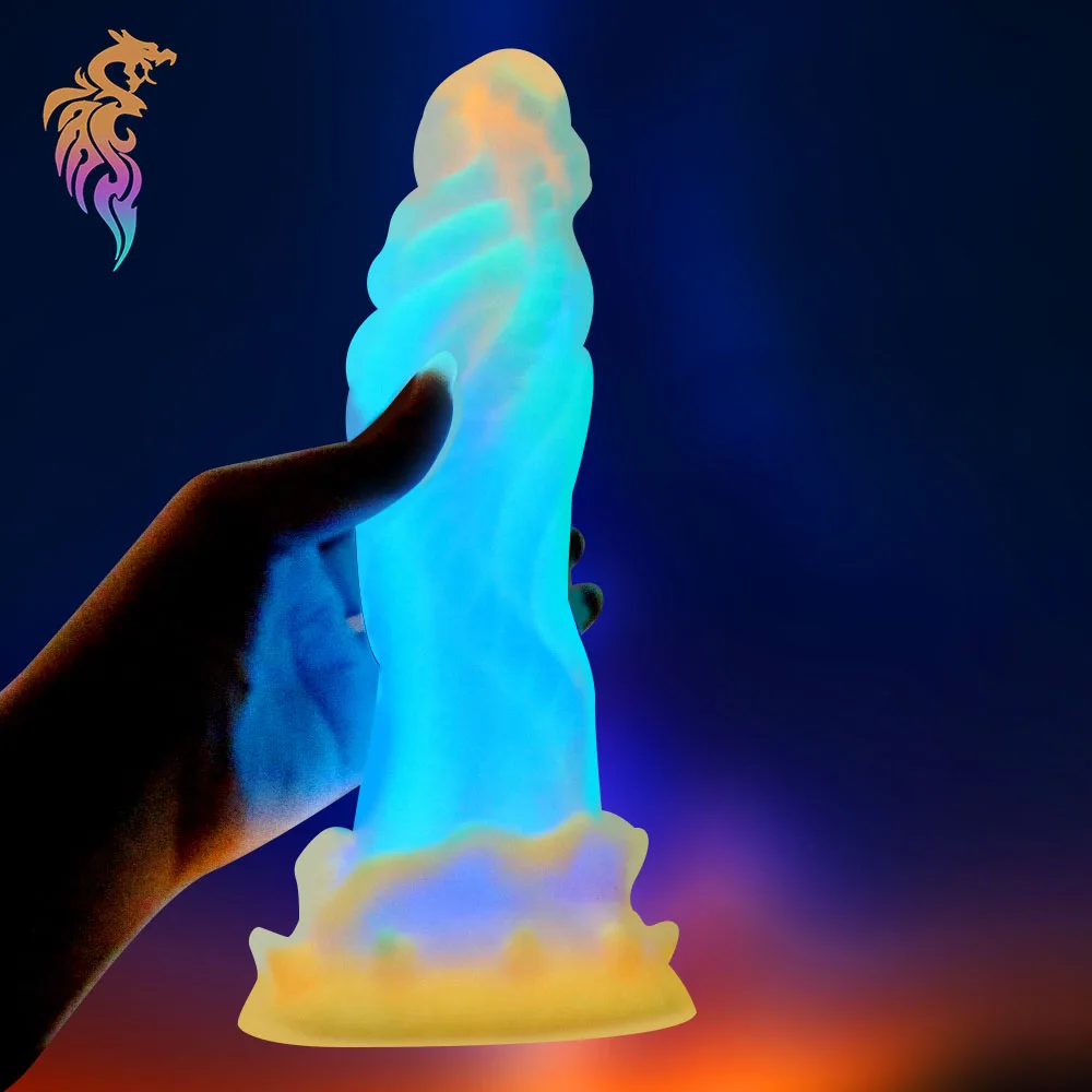 Factory Sales Luminous Dildo Adult Sex Toys For Woman Men Monster Dildo Glow in Dark Big Dick Realistic Penis Dildos Anal Toys