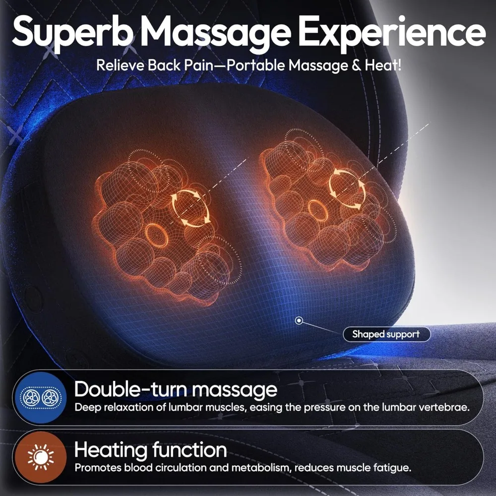 كرسي ألعاب Dowinx مع دعم قطني للتدليك الساخن، كراسي ألعاب قماشية كبيرة وطويلة للبالغين مع مسند للقدمين، كوم مريح #4