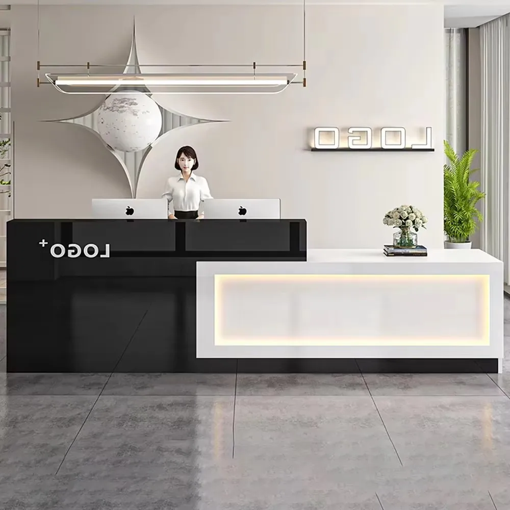 

Quality Luxury Reception Desk Elegant Quality Simple Trendy Reception Desk Modern Esthetics Comptoir Commercial Furniture