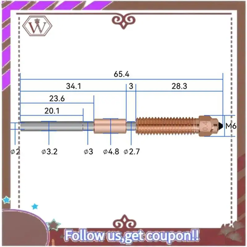 ABBG-طباعة عالية التدفق ترقية فوهة ملحقات الطابعة ثلاثية الأبعاد الأصفر للطابعة K1 Max K1C Ender-3 V3 ثلاثية الأبعاد Hotend 0.4 مم 0.6 مم 0.