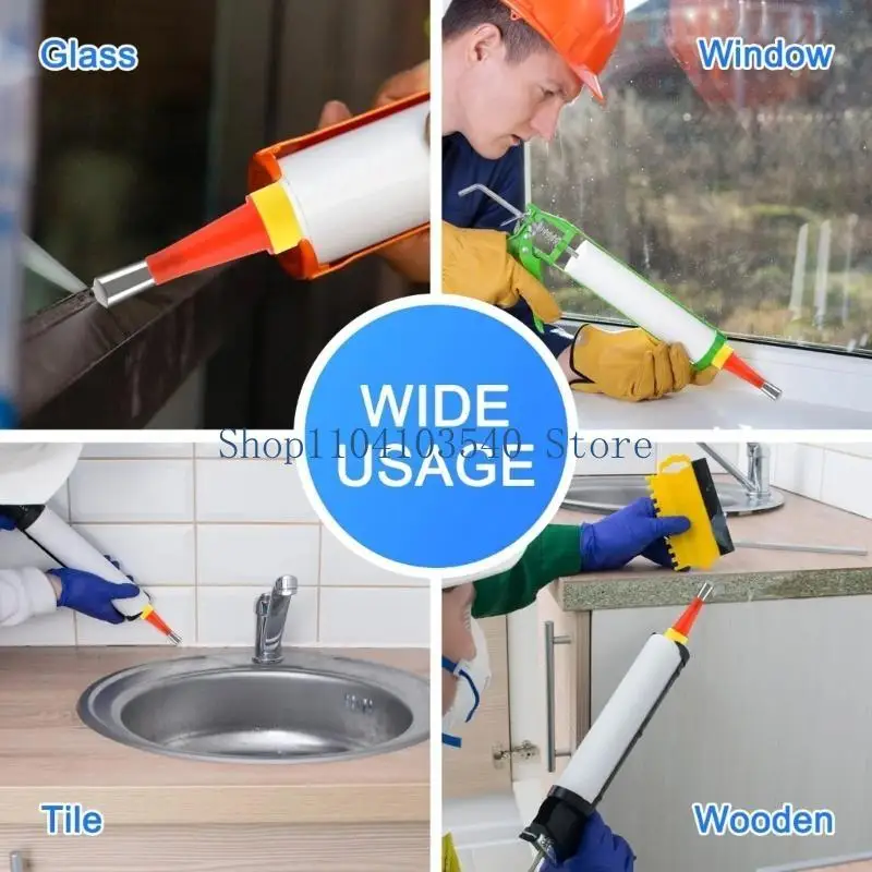 

02DC Caulking Tool Coating Integrated Steel Nozzle Stainless Rubber Nozzle Reusable