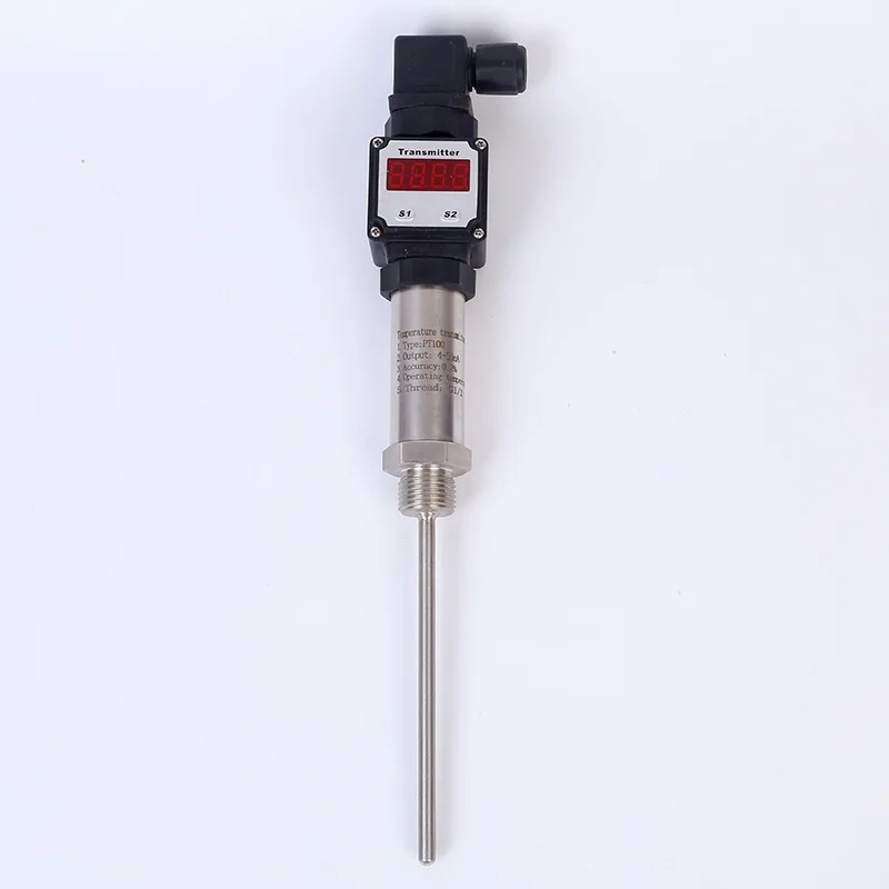 

Hersman temperature transmitter 4-20mA digital display plug-in thermal resistance PT100 sensor
