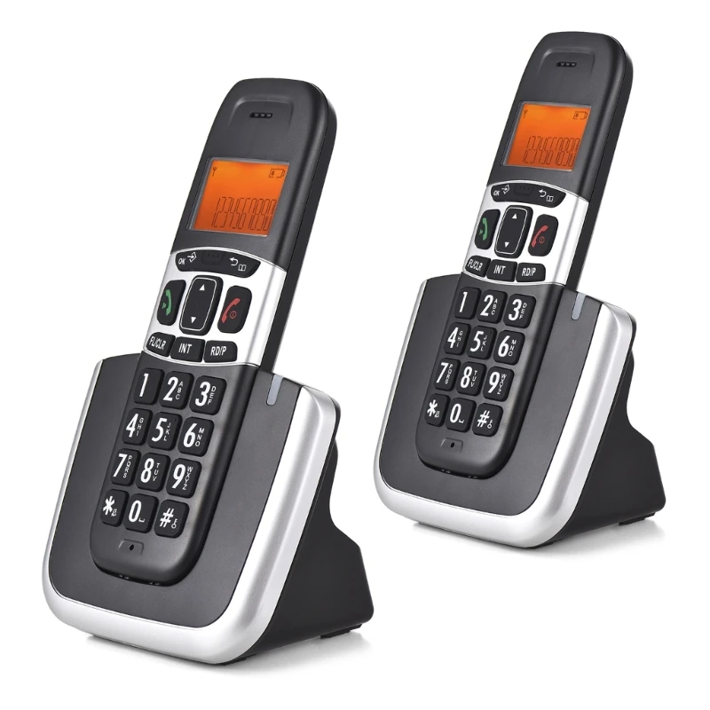 D1004-D Digital Cordless Phone for Business Offices Home RHandheld Phone Low Radiation with LCD CallerID Storage Redials