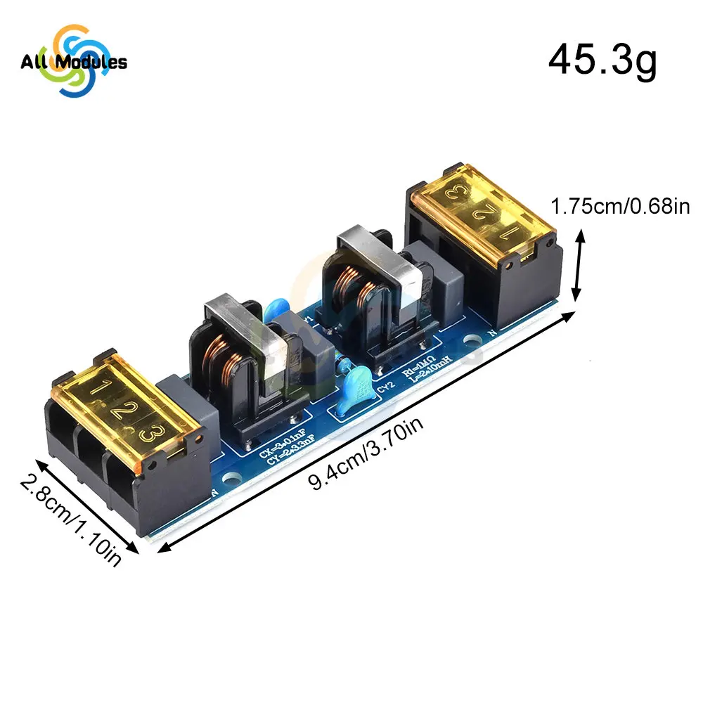 6A Power EMI Filter Module High Frequency Two-stage wave filter power low-pass filter board