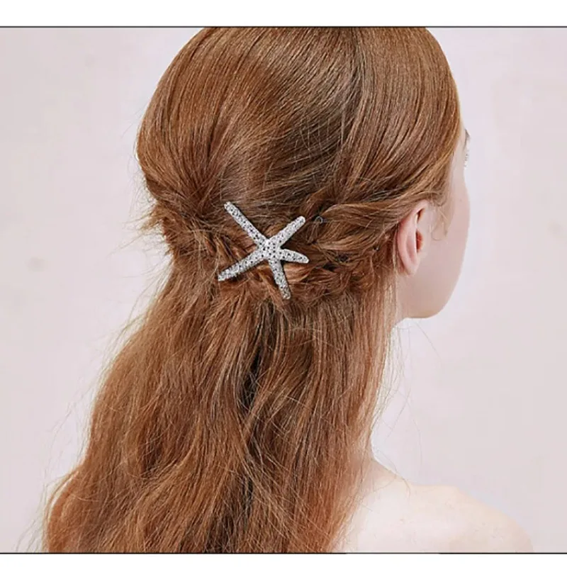 1pc Starfish Hair Clips Unique Sea Star Hairpins for Baby Girls Beach Children Barrettes Gifts Kids Fashion Hair Accessories New