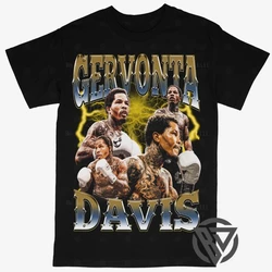 Top Luxury 100% Cotton Gervonta Davis Tee Shirt Tank Boxing Boxer Fighting Fighter Rap Style Custom