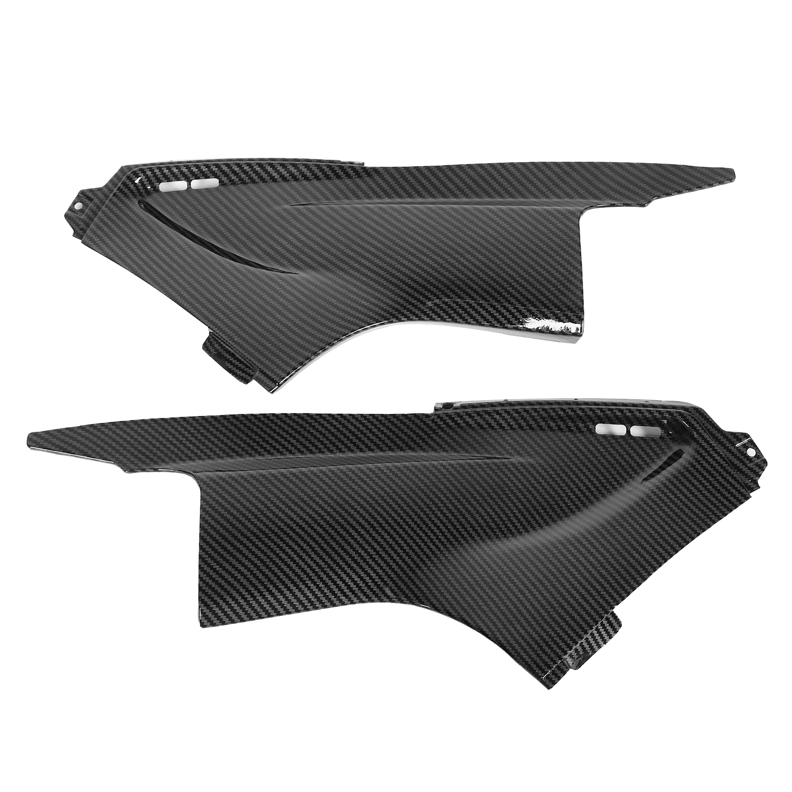 Pair Carbon   Side Air Duct Cover Fairing Insert Part Fit for  YZF R6 2003‑2005 Motorcycle Side Air Duct Cover