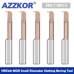 AZZKOR MGR Small Diameter Cutting Groove Boring Tools Tungsten Steel Carbide CNC Machine Seismic Inner Hook Groove Boring
