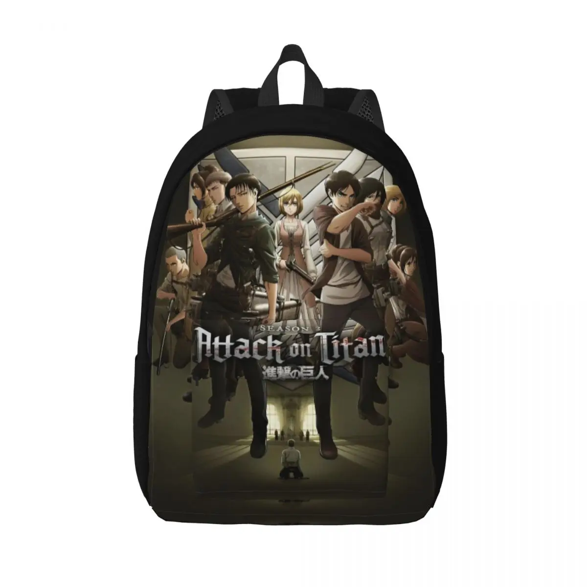 

Anime Attack On Titan Backpack for Men Women Casual High School Work Daypack Action Post-Apocalyptic College Canvas Bags Sports