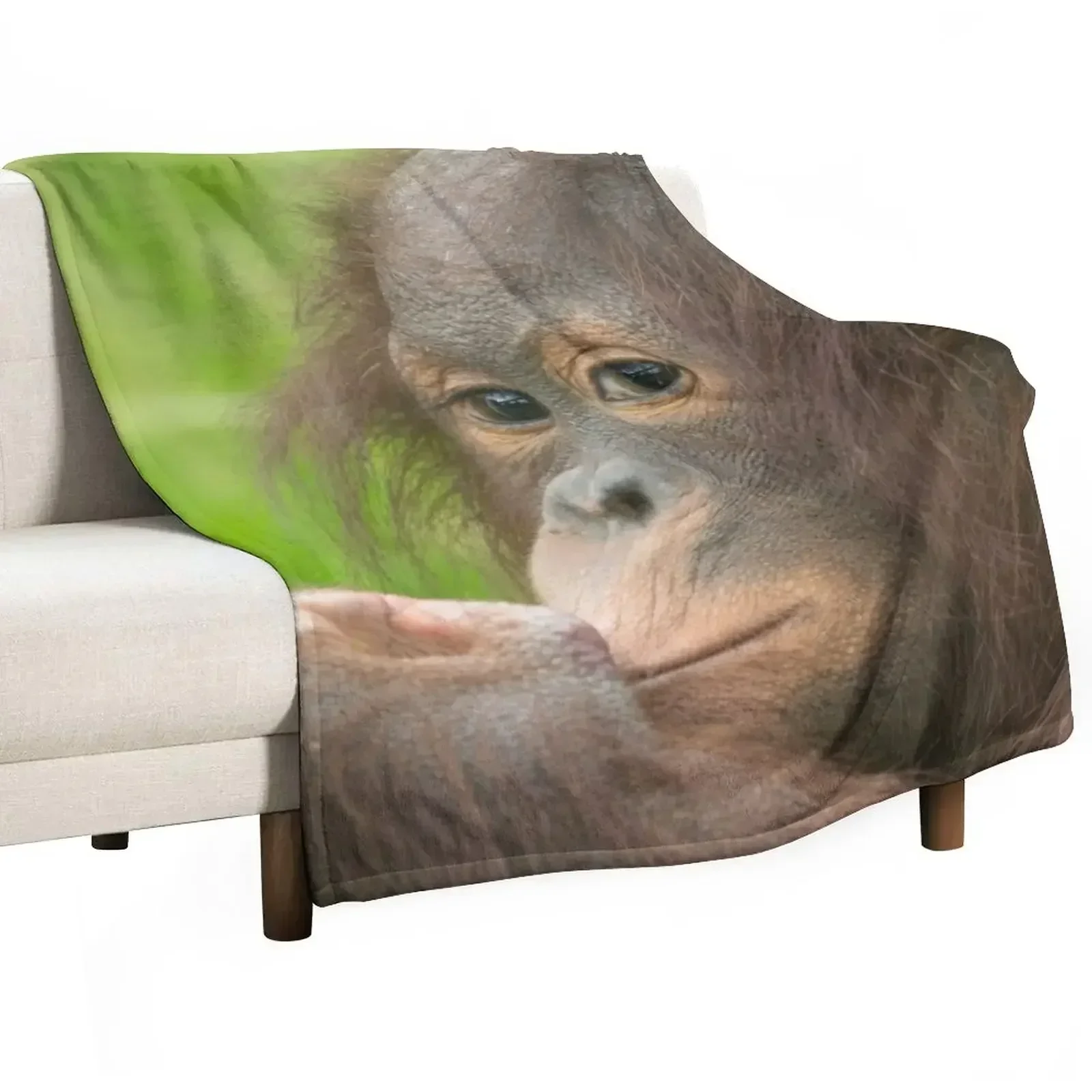 Baby Orangutan Throw Blanket decorative manga Kid'S Blankets