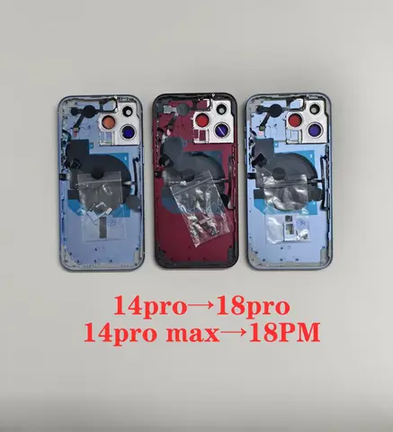DIY For iPhone 14 Pro To 18 Pro Backshell,Assemble OK Wireless Charging,Full Assembly For 14 Pro Max Like 18 Pro Max Housing