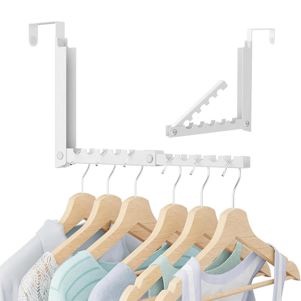 Over Door Hanger Over Door Clothes Hanger Foldable And Space-Saving Over Door Drying Rack Compatible With Most Doors