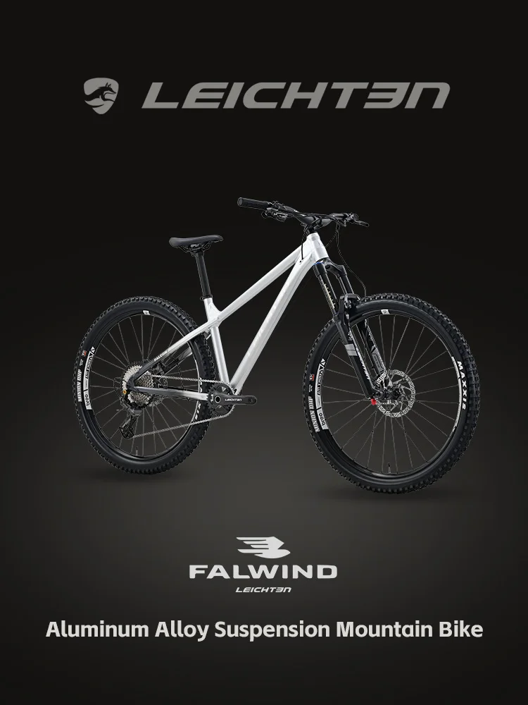 LEICHTEN FALCON Hardtail Mountain Bike, Aluminum Alloy AM MTB, Air Suspension Fork, Hydraulic Disc Brake for Trail Riding
